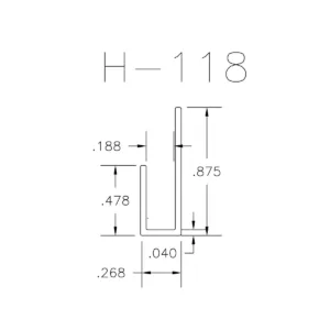 H-118 Stock Plastic Extrusion