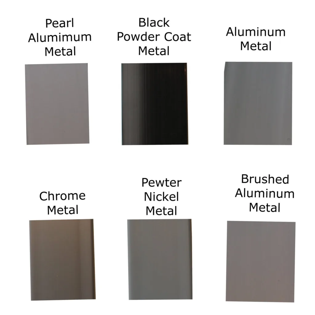 plastic profiles in a simulated metal look