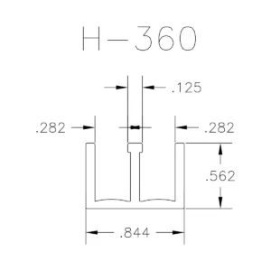 H-360 Stock Plastic Extrusion