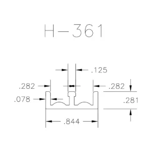 H-361 Stock Plastic Extrusion